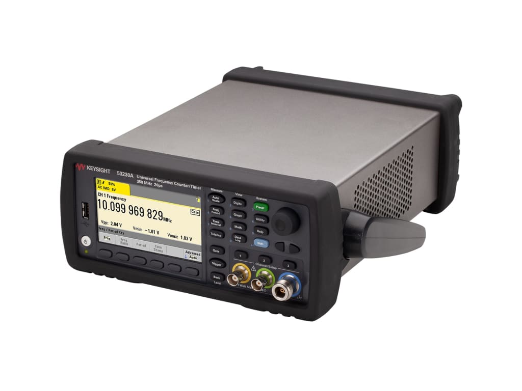 Keysight 53230A, 2-ch FC1-class Frequency Counter, 15 Digits resolution 350 MHz