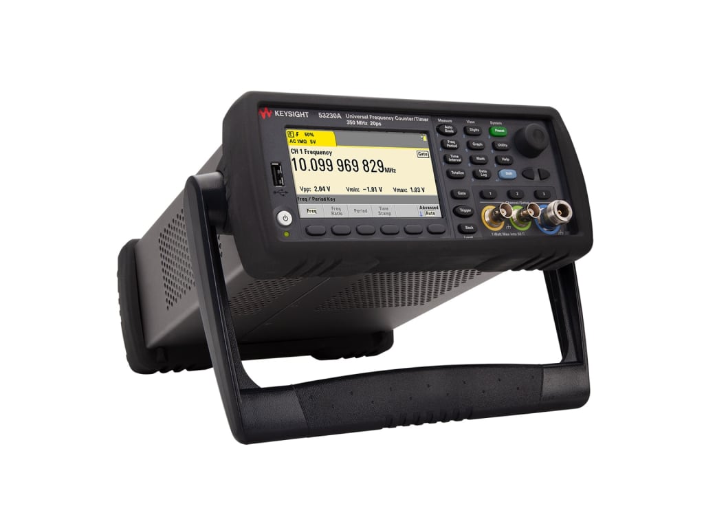 Keysight 53230A, 2-ch FC1-class Frequency Counter, 15 Digits resolution 350 MHz