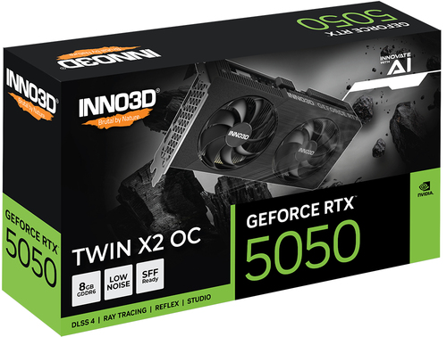 INNO3D GeForce RTX 5050 TWIN X2 OC dual fan graphics card