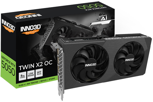 INNO3D GeForce RTX 5050 TWIN X2 OC 8GB GDDR6 graphics card