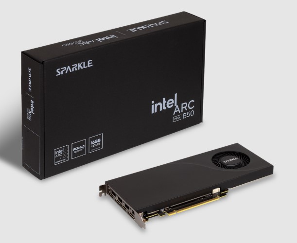 Sparkle Intel Arc Pro B50, 16GB Blower,  16GB GDDR6 Workstation Graphics Card