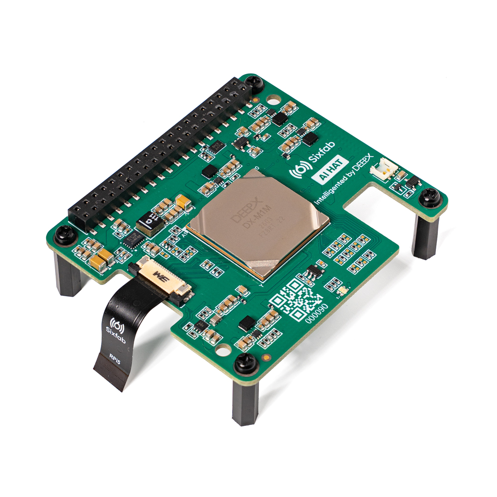 Sixfab AI HAT+ for Raspberry Pi 5, 25 TOPS(DX-M1M) Edge AI Expansion Board