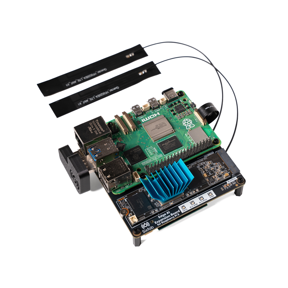 Sixfab Edge AI Expansion Board for Raspberry Pi 5 with DX-M1 M.2 Module, 25 TOPS