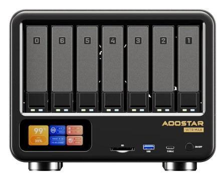 AOOSTAR WTR MAX 8845, AMD R7 PRO 8845HS CPU, Barebone 11 Bay NAS