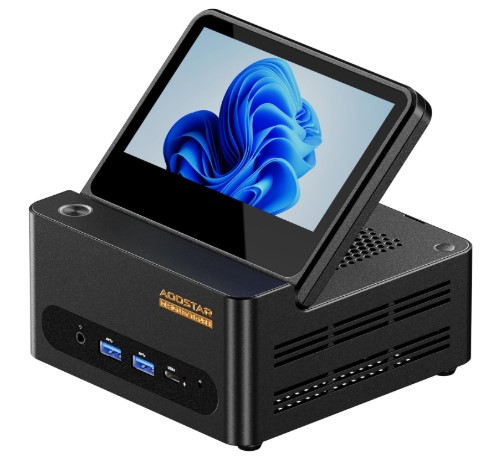 Aoostar G-FLIP AMD R7 H255, Barebone Mini PC with Built in Touchscreen