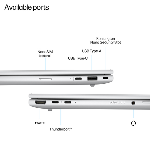 HP EliteBook 8 G1i, Intel Core Ultra 7, 35.6 cm (14"), 32 GB 256GB Win 11 Pro  Laptop