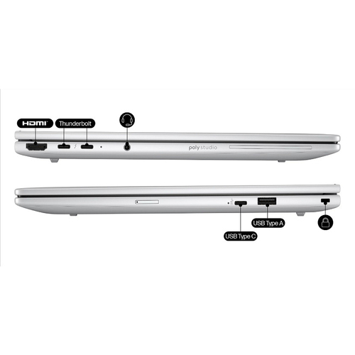 HP EliteBook 8 G1i, Intel Core Ultra 7, 35.6 cm (14"), 32 GB 256GB Win 11 Pro  Laptop