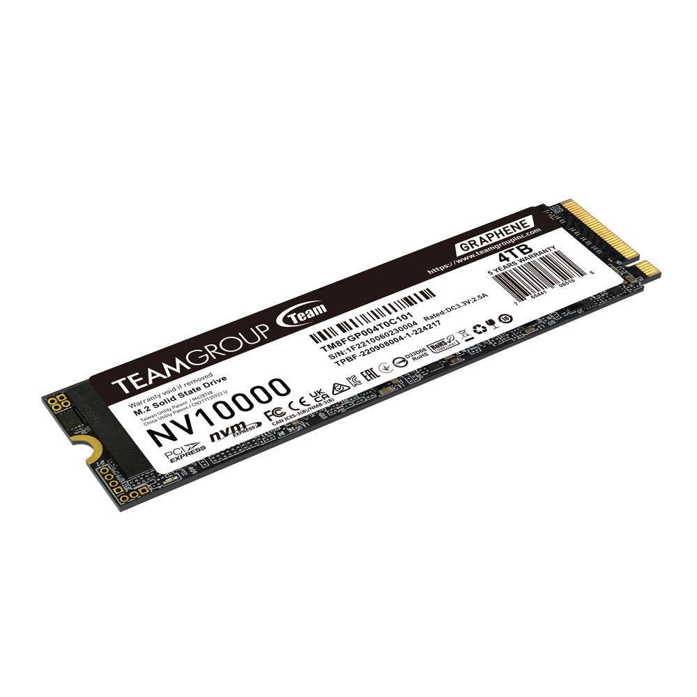TeamGroup TM8FGP004T0C101, 4TB NV10000 M.2 NVME PCIe 5.0 SSD