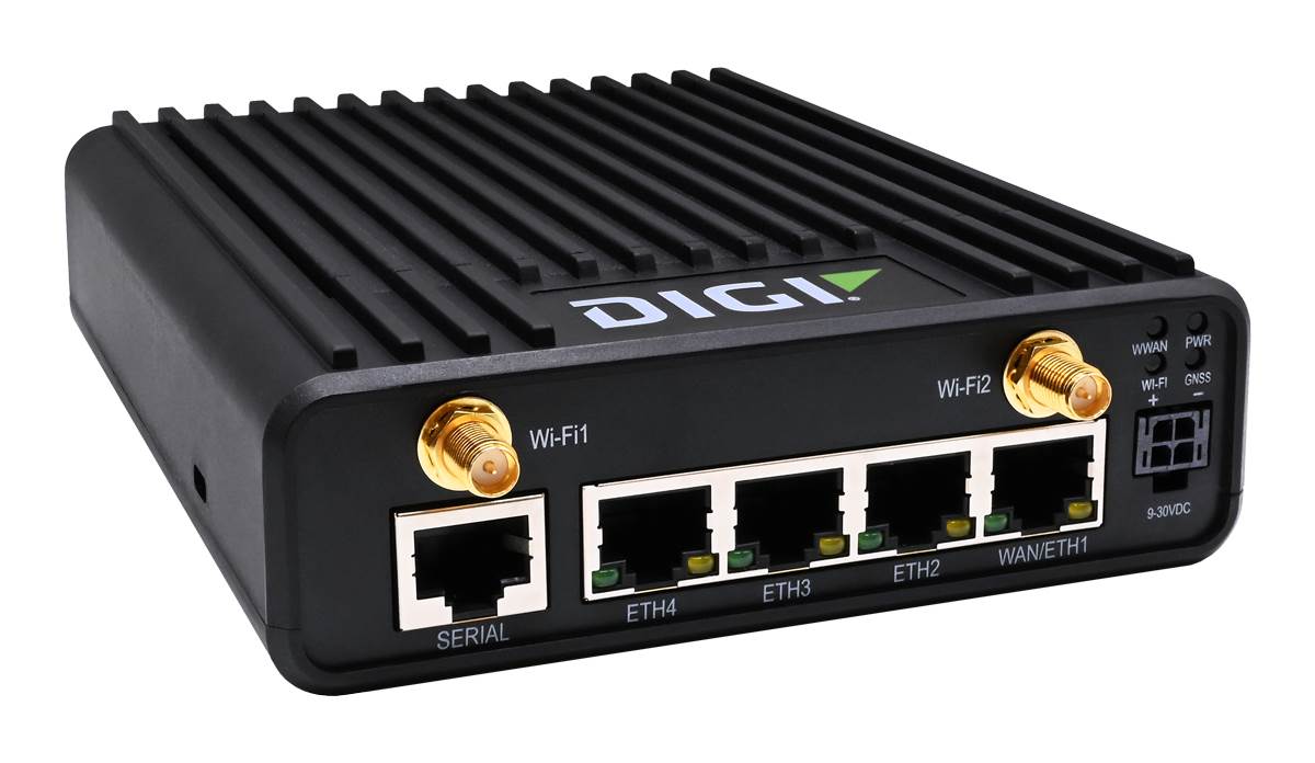 Digi IX25-5A-1G 5G eMBB LTE Cat 19 fallback GNSS, Wi-Fi 6E, eSIM Network Gateway