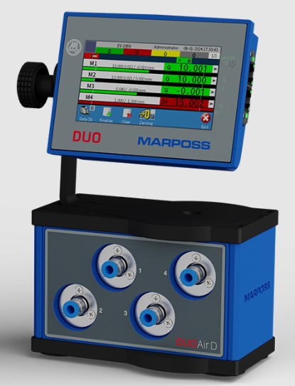Marposs DUO AIR D, 4 air transducer input, DIGITAL AIR/ELECTRONIC CONVERTER BOX