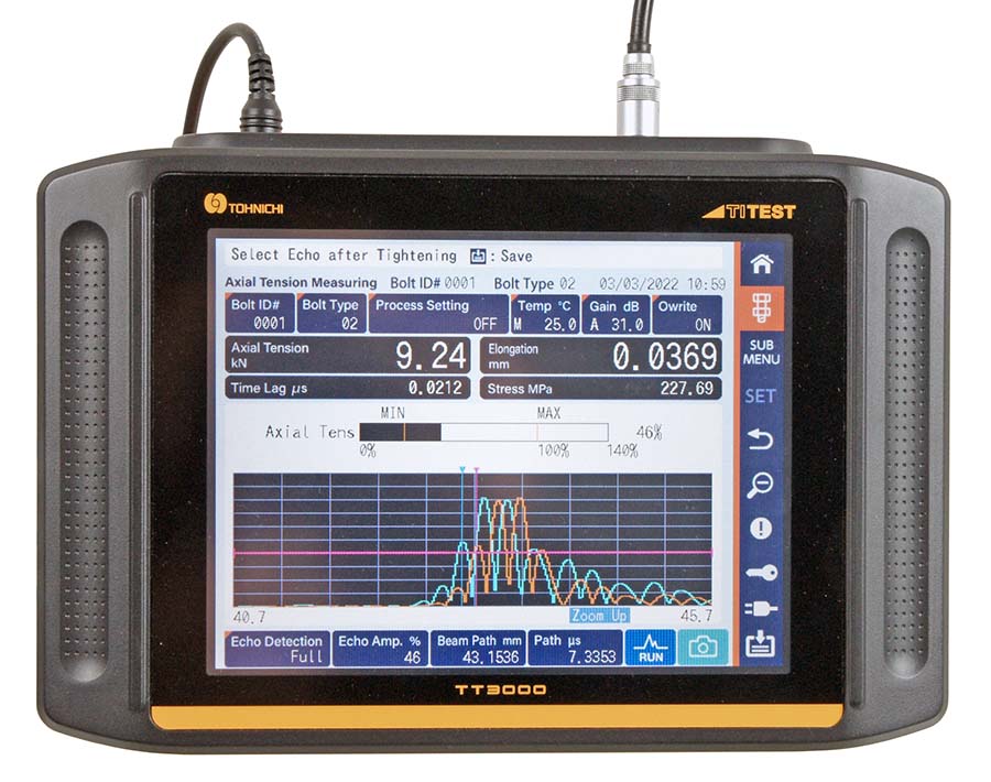 Tohnichi TT3000, 0.1kN Axial Force Ultrasonic Tension Meter