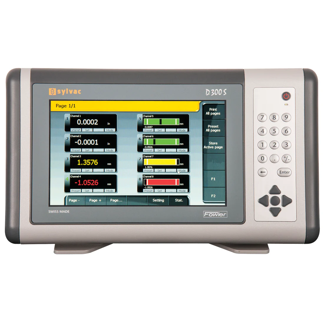Fowler D300S Digital Display Unit 4 Probes 6 USB M-Bus Industrial Metrology
