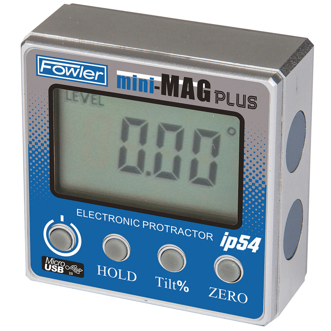 Fowler Mini-Mag PLUS Digital Protractor 360° Angle Gauge IP54 USB Rechargeable