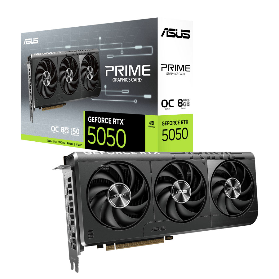 Asus Prime GeForce RTX 5050 Prime OC 8GB GDDR6 PCI-Express Graphics Card