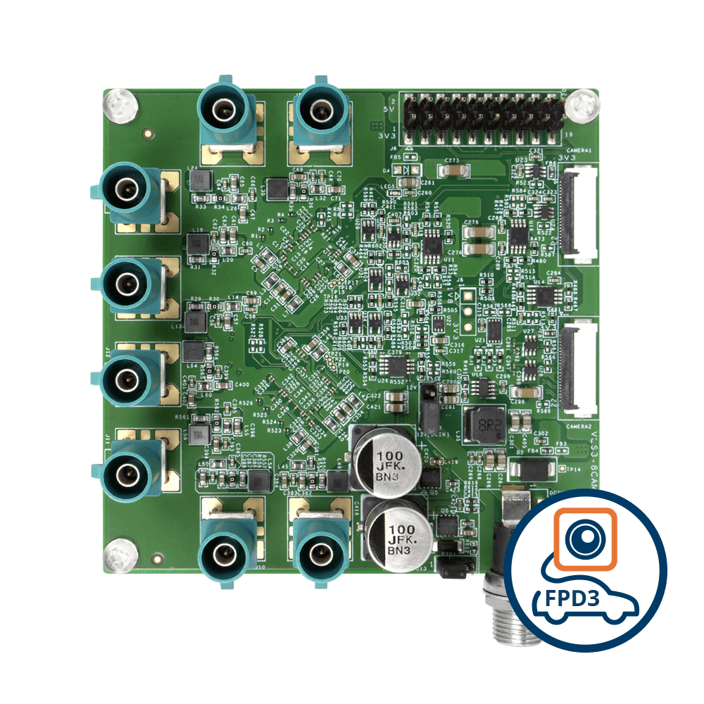 Technexion VL-FPD3-8CAM-RPI22, 8 Channel FPD-Link III cameras, Frame Grabber