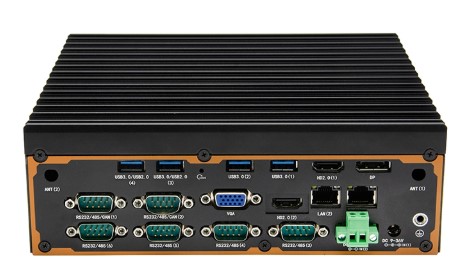 Intel Ultra 5 125H/1.20GHz, Turbo 4.5GHz Fanless Industrial PC with DDR5 Dual LAN 6 COM 9-36V DC
