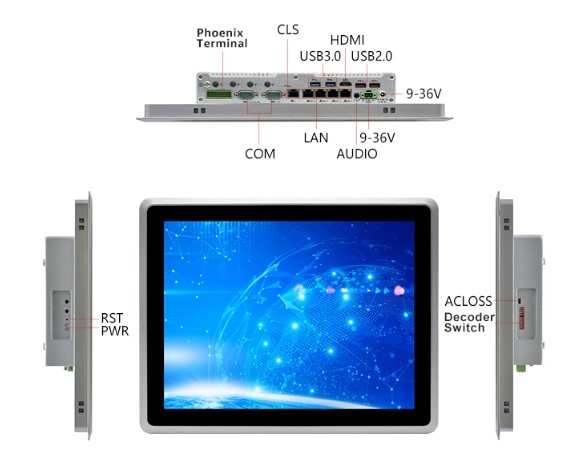 Intel Celeron J6412/2.0GHz Embedded Panel PC with 15" Capacitive/10 Touch Screen
