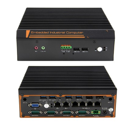 Intel i5-1135G7/2.40GHz Fanless Embedded Industrial PC with 4PoE 4COM & DDR4
