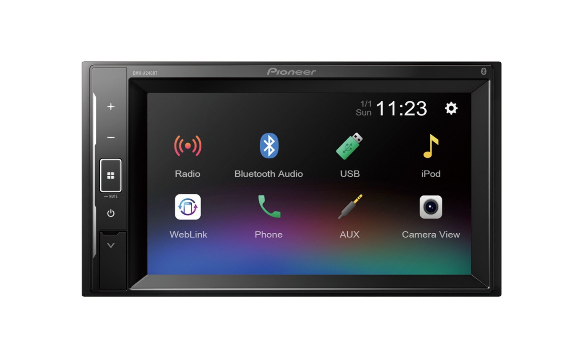 Pioneer DMH-A240BT, 6.2" Touchscreen, 2-DIN Car Stereo Receiver with Bluetooth