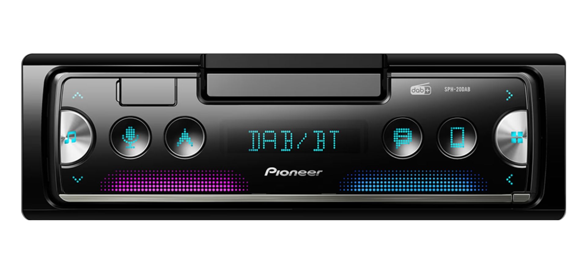 Pioneer SPH-20DAB, 1-DIN Reciever with DAB+/Bluetooth Built-in Smartphone Cradle