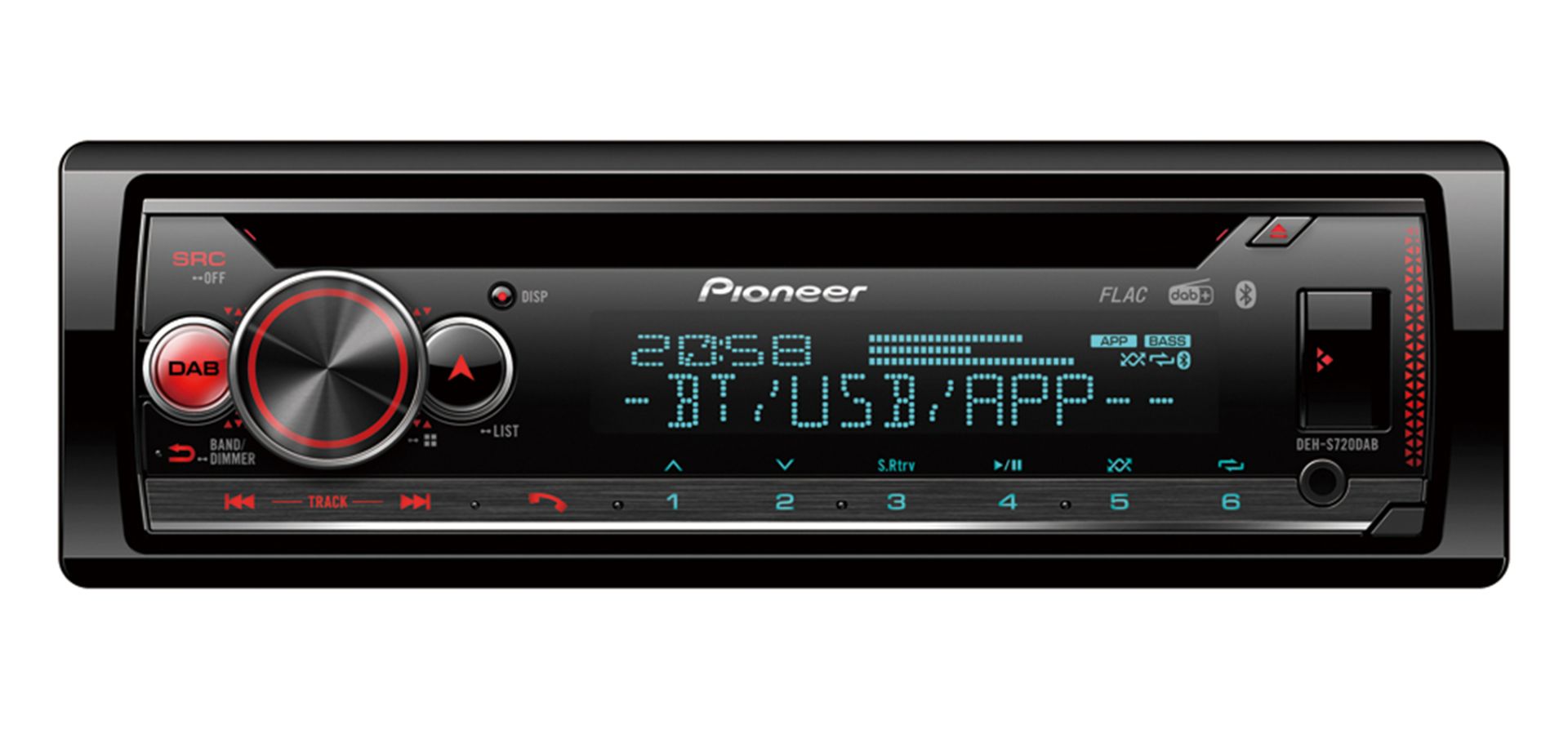 Pioneer DEH-S720DAB, CD Receiver with DAB+ Digital Radio, Bluetooth, and USB