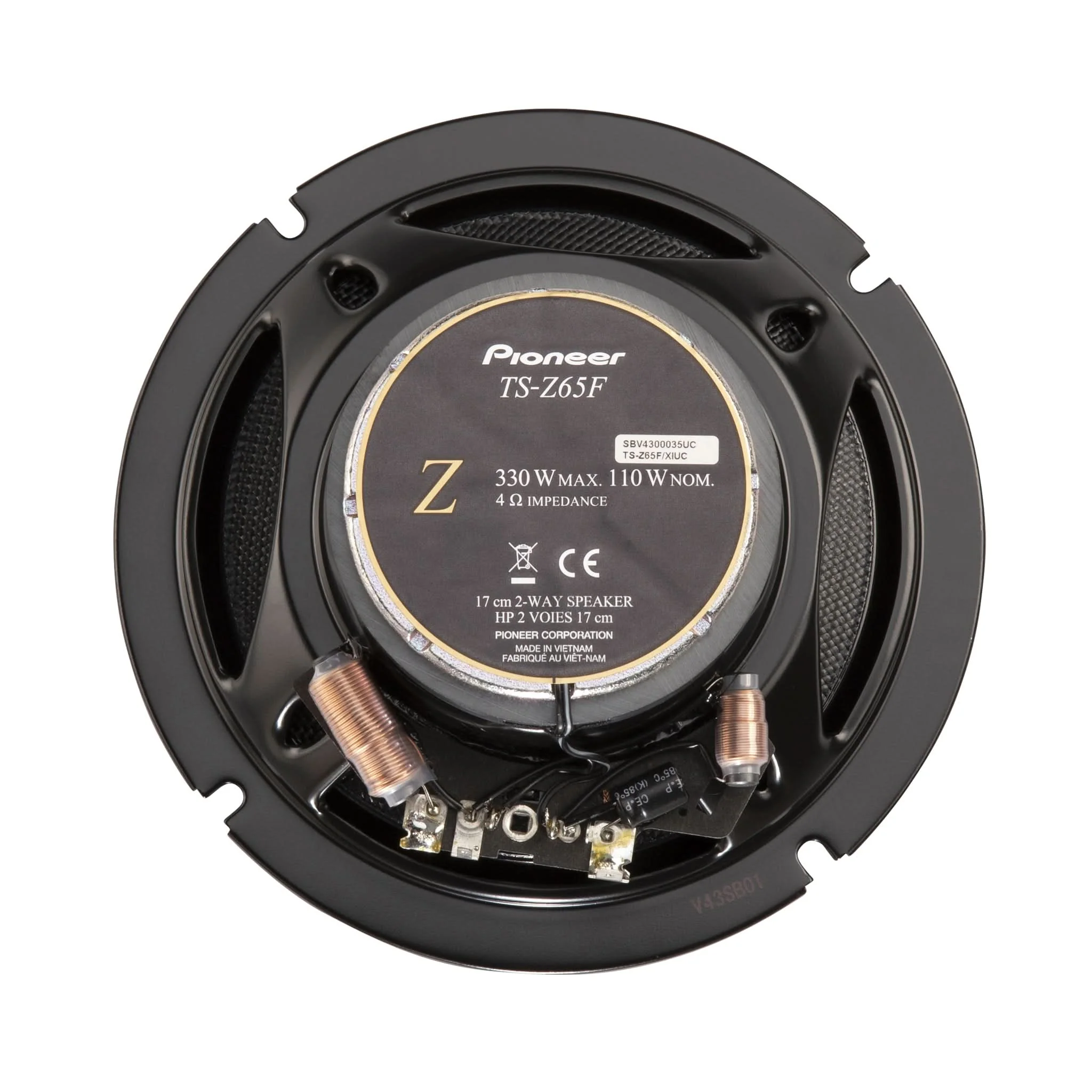 Pioneer TS-Z65F, 6.5" Z-Series 2-Way Coaxial Speakers, Hi-Res Audio, 330W Max