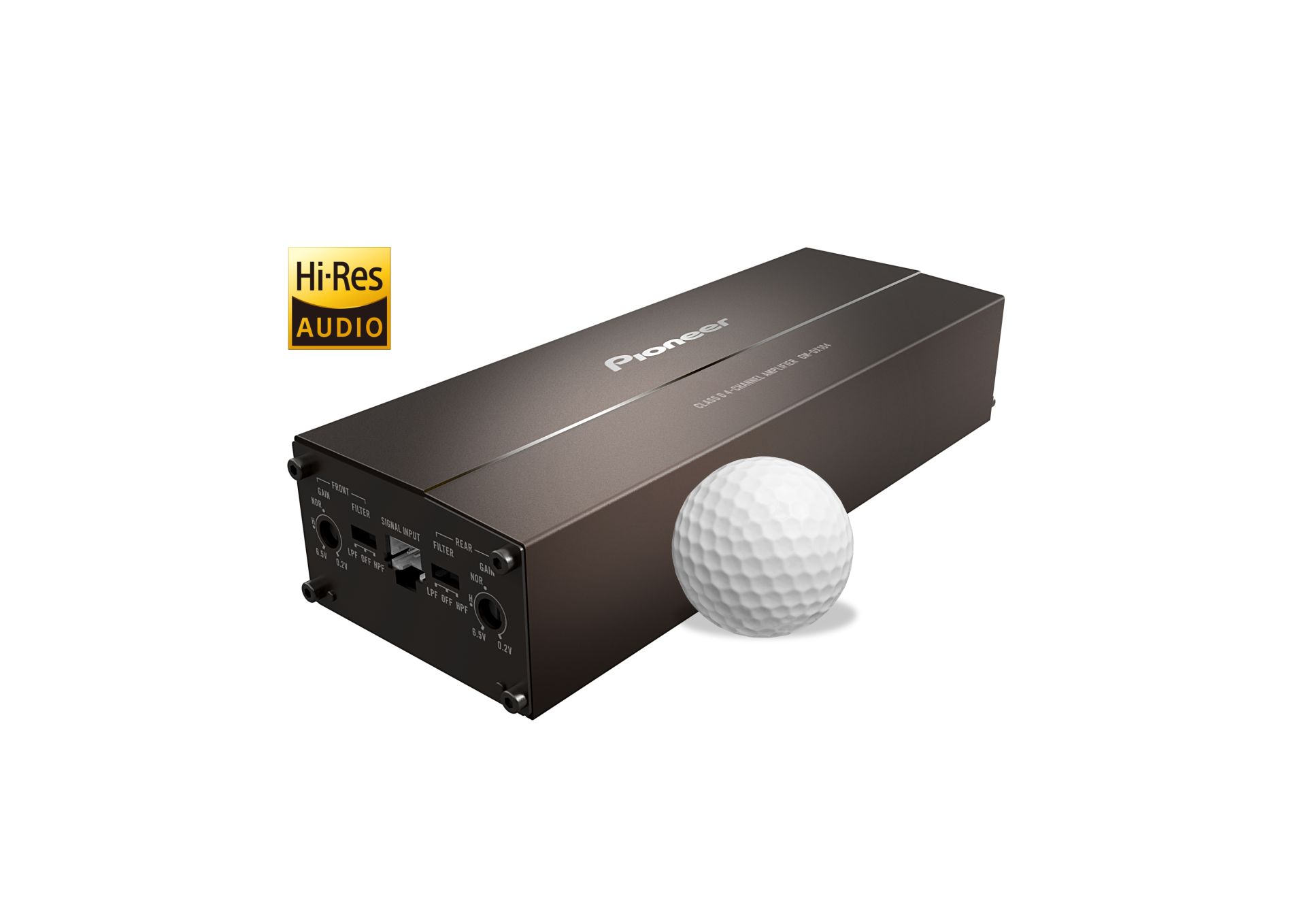 Pioneer GM-DX104, Micro 4-channel amplifier (400 W) with Class D Technology