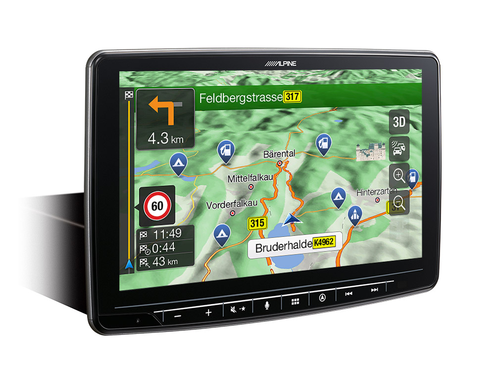 Alpine INE-F904TRA, 1-DIN 9" Navigation Receiver for Ford Transit Custom, DAB+