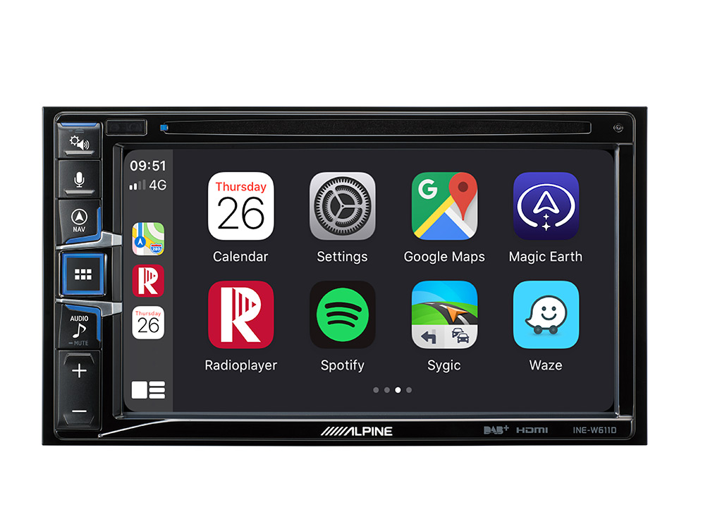 Alpine INE-W611DC, 6.5" Touch Screen 2-DIN Motorhome Navigation System