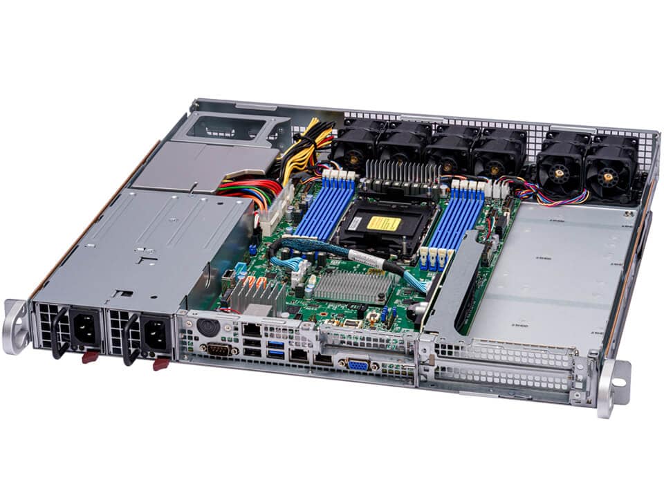 Supermicro CSE-515B-R801W, Single Socket E (LGA-4677)  1U Rackmount Server