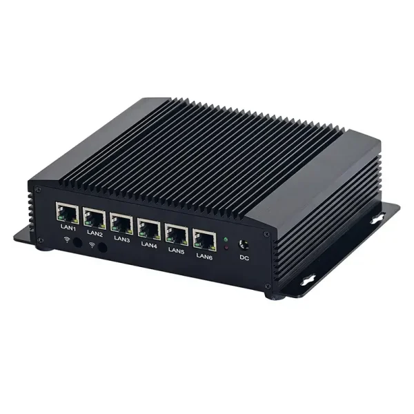 HUNSN RM02-8265U, Intel CoreT i5-8265U, 6 LAN Industrial PC