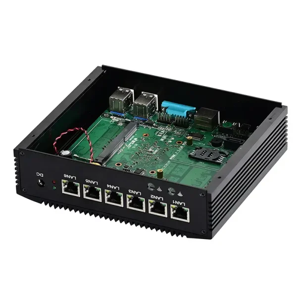 HUNSN RM02-8265U, Intel CoreT i5-8265U, 6 LAN Industrial PC