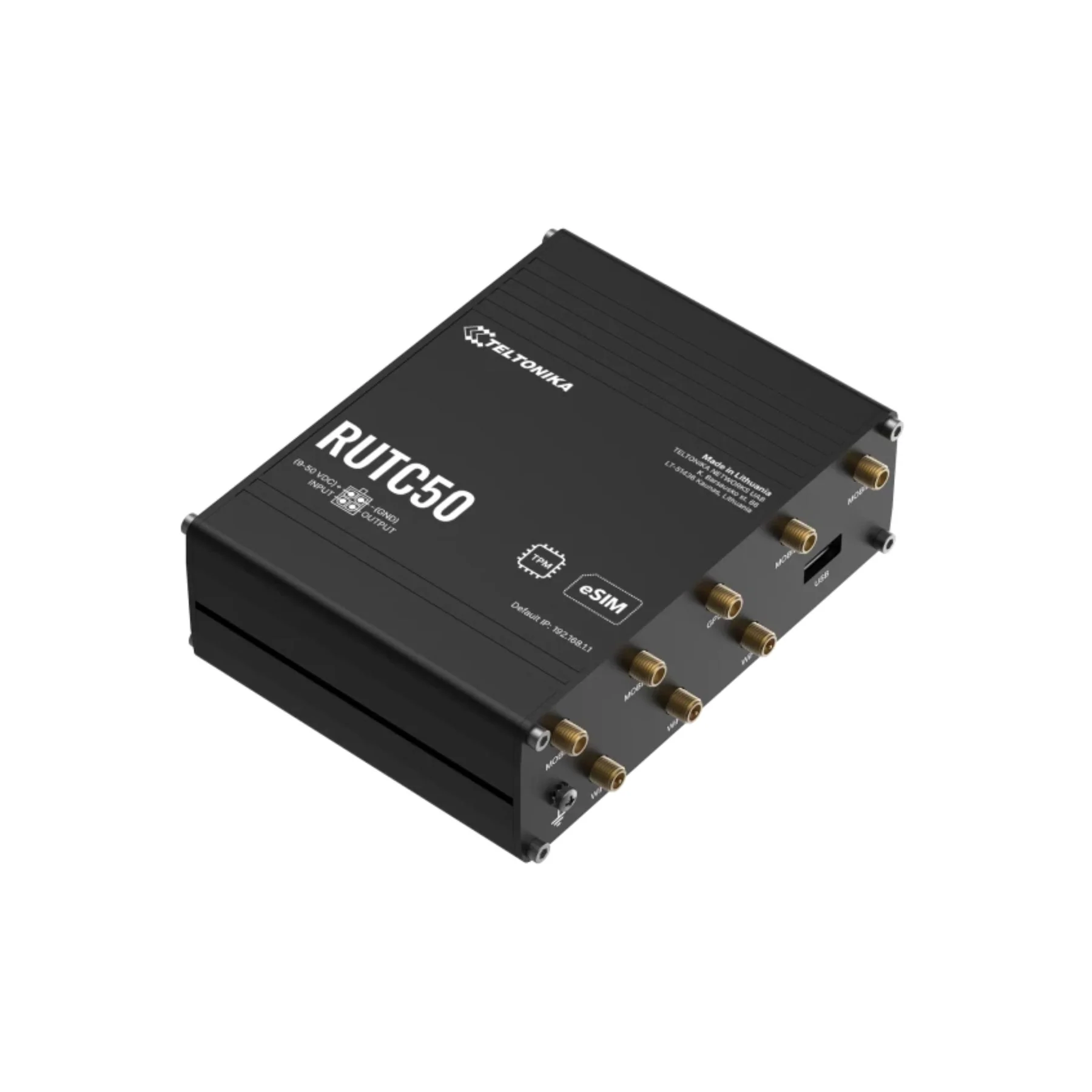 Teltonika RUTC50, 5G Industrial Cellular Router with Dual-band Wi-Fi 6