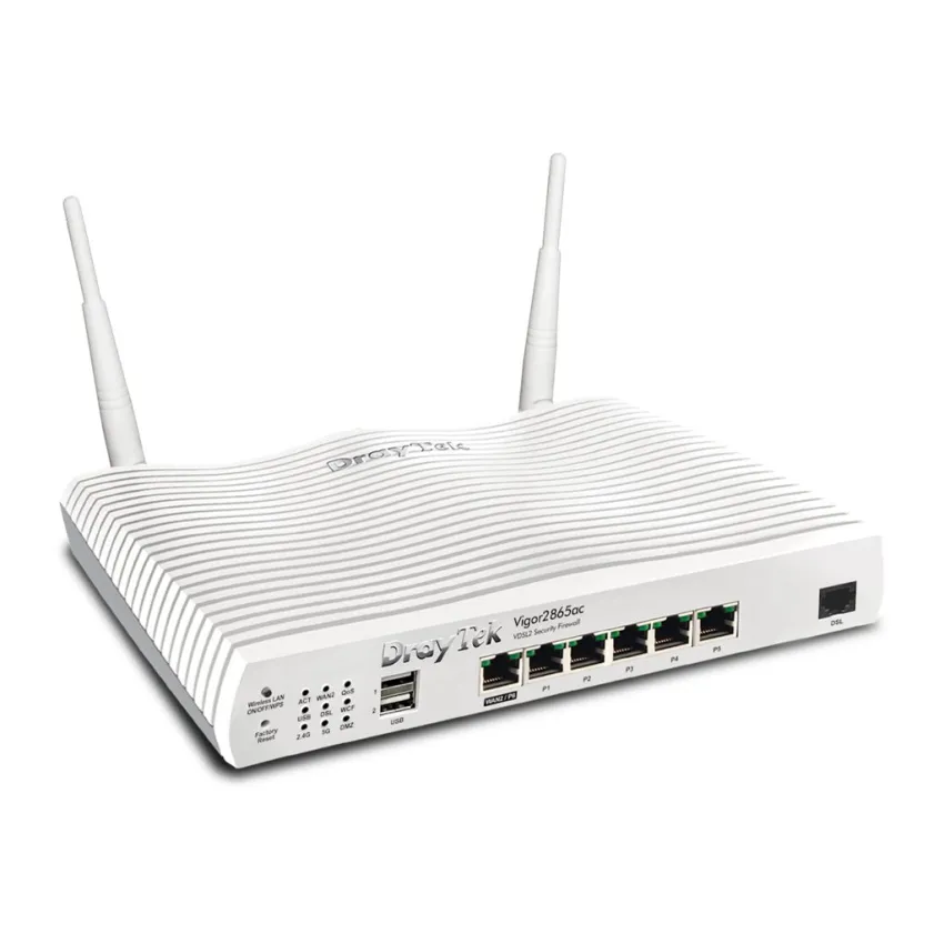 DrayTek Vigor 2865LAX Wireless Router, 5-port switch 2 Dual Band WAN ports