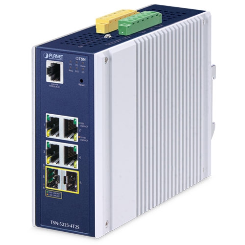 Planet IP30 DIN-rail Industrial L2+ 4-Port 10/100/1000T Managed TSN Switch