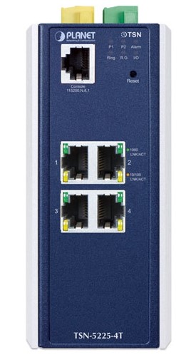 Planet TSN-5225-4T Industrial L2+ 4 Port 10/100/1000T Managed TSN Switch
