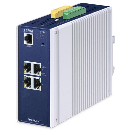 Planet TSN-5225-4T Industrial L2+ 4 Port 10/100/1000T Managed TSN Switch