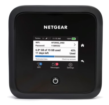 Netgear Nighthawk MR5100-1TLAUS, Qualcomm SDX55 Dual Band WiFi 5G Mobile Router