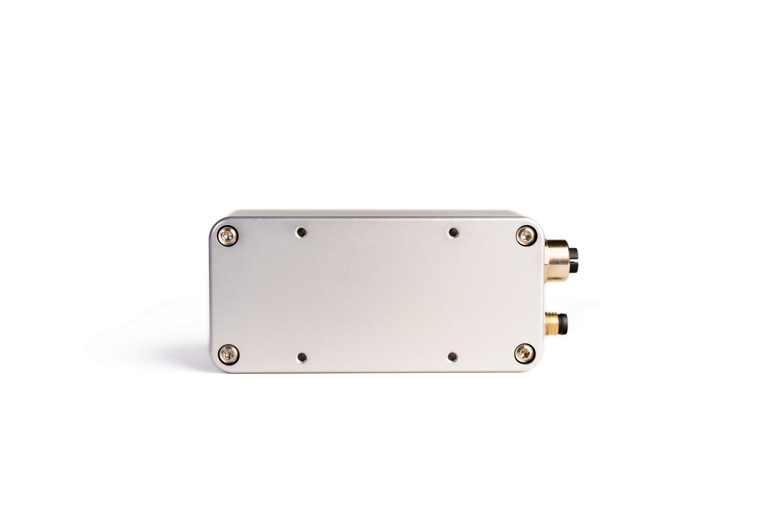 FRAMOS D435e depth camera side profile showing compact IP66 industrial housing