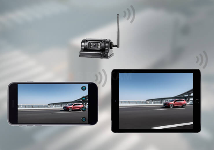 WF135897CAI Vehicle WI-FI Camera with Magnetic Bracket & Built-in Battery IP69K 120° Angle