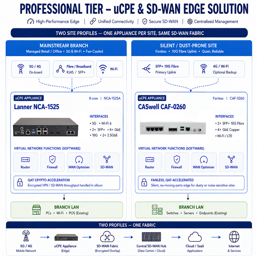 Multi-Function uCPE & SD-WAN Edge Solution-Professional Level