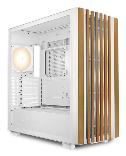 Sharkoon REBEL C70G RGB Full Tower ATX PC Case, White, Tempered Glass