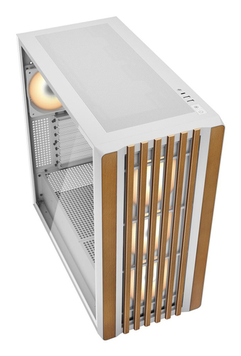 Sharkoon REBEL C70G RGB Full Tower ATX PC Case, White, Tempered Glass