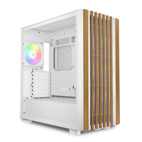 Sharkoon REBEL C70G RGB Full Tower ATX PC Case, White, Tempered Glass