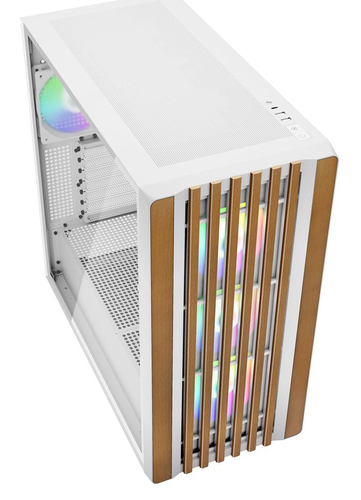Sharkoon REBEL C70G RGB Full Tower ATX PC Case, White, Tempered Glass