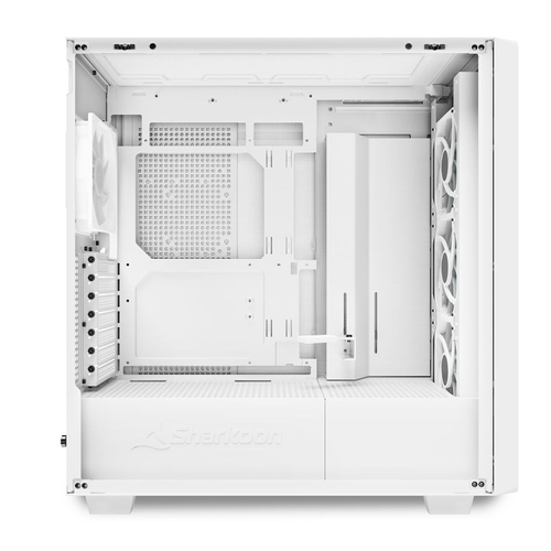 Sharkoon REBEL C70G RGB Full Tower ATX PC Case, White, Tempered Glass