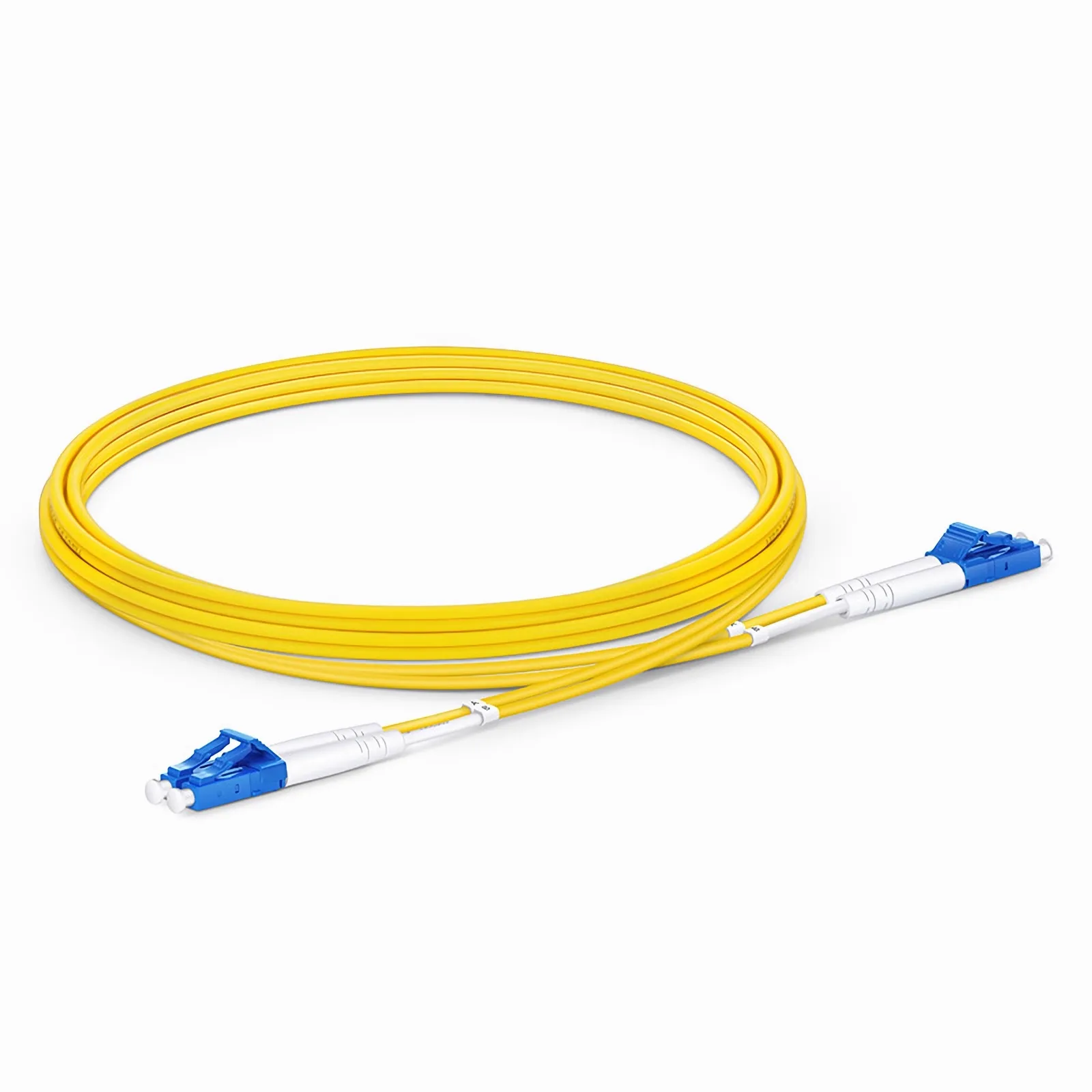 FS SMLCDX, 2m LC to LC UPC Duplex, Single Mode (OS2), Fiber Patch Cable