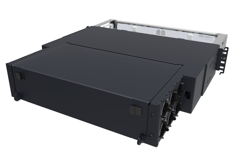 SYSTIMAX HD iPATCH 2U 192F-LC Distribution Module, LazrSPEED with Sliding Panel
