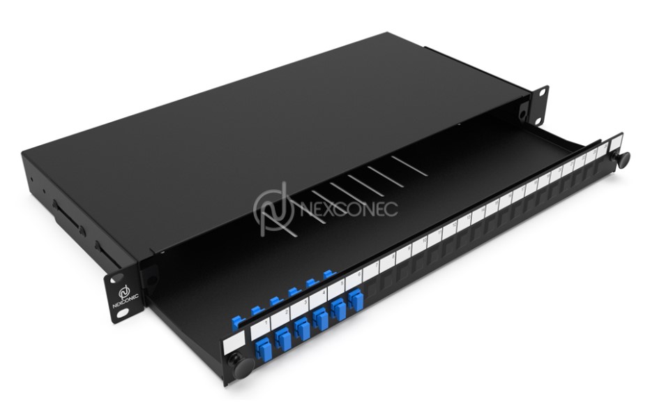 Nexconec SPP48S, 2U 48 Ports SC Simplex Sliding Patch Panel Unloaded