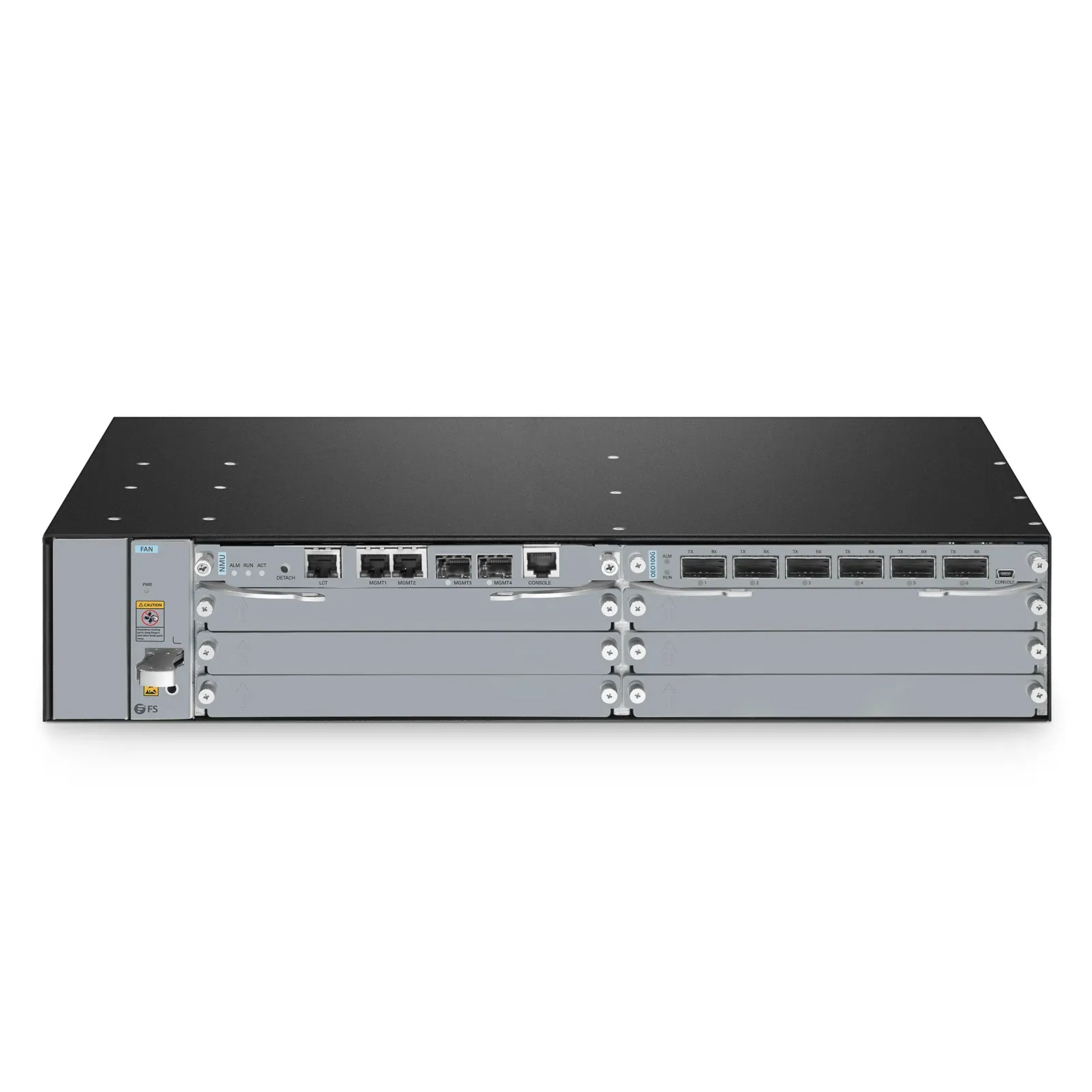 FS M6200-OEO100G,  6 QSFP28/QSFP+ Slots 3 Channels WDM Transponder